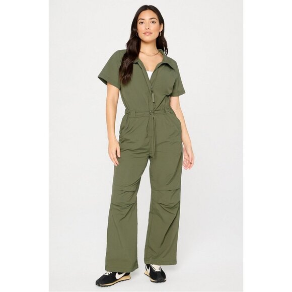 Fabletics Woven Flight Suit‎ in Utility Green XL - Picture 2 of 12